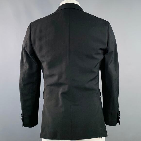 BURBERRY PRORSUM Size 38 Black Wool Mohair Silk Tuxedo Sport Coat - Picture 4 of 9